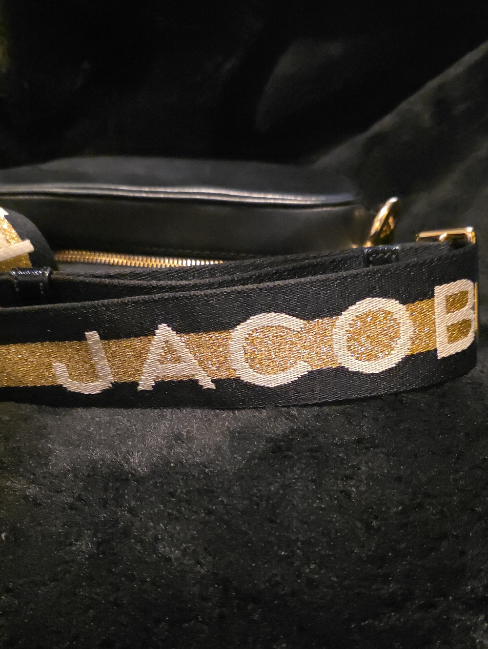 Marc Jacobs Black Crossbody Bag with Gold Logo Accent - Picture 6 of 6